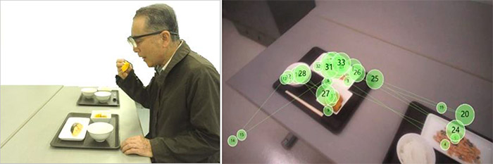 眼鏡型アイトラッカー・視線分析画像