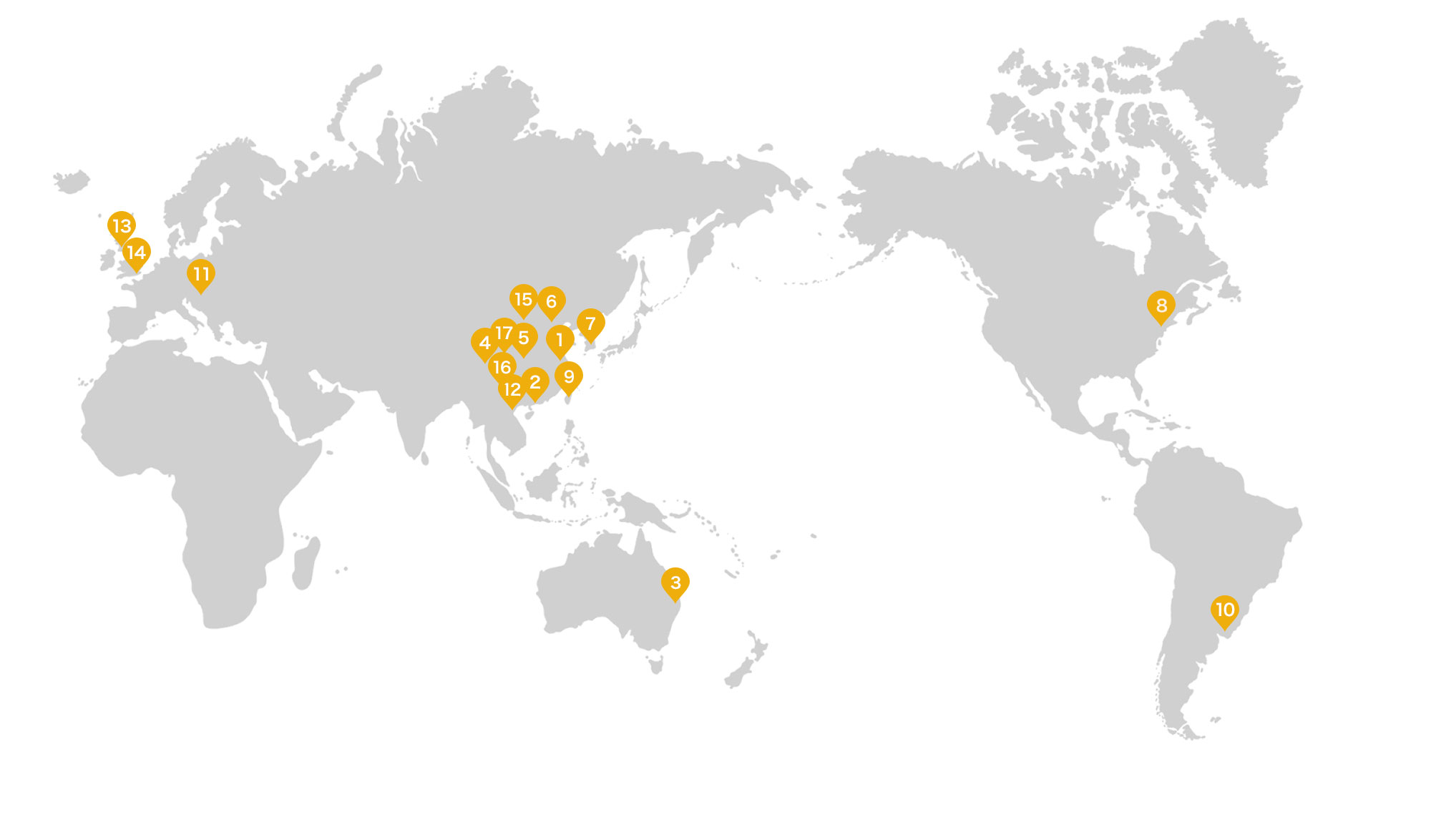 協定校世界地図